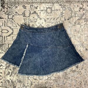 VERSONA Asymmetrical Denim Mini skirt NWT